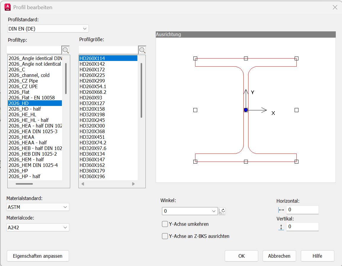 AutoCAD Plant 3D Steel structural catalog