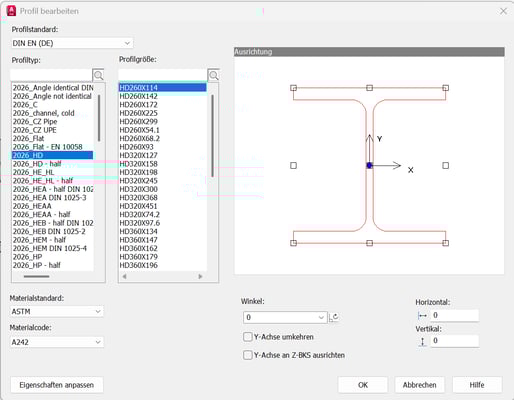 Plant 3D steel catalog screenshot Plant 3D steel catalog screenshot