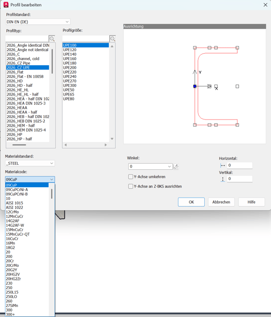 Plant 3D steel catalog screenshot materials Plant 3D steel catalog screenshot materials