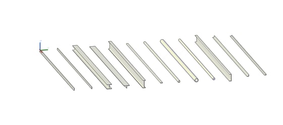 Plant 3D steel catalog screenshot profiles