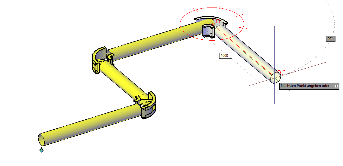 Example of PiCri Auto-Routing in action, showing a routed cable duct