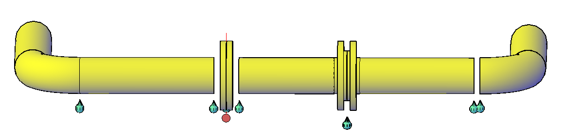 The 'Check Unconnected Parts' dialog highlighting specific connection points in the model