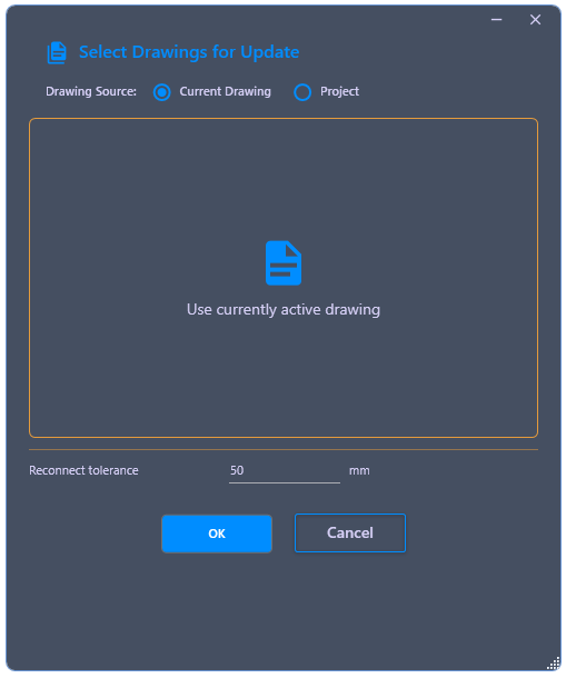 The 'Check Unconnected Parts' dialog displaying identified connection points and gaps