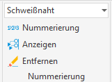 Dialogfeld zum Definieren des Startwerts und Schrittweite für Nummerierung
