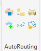 AutoRouting-Symbol in der Werkzeugleiste, symbolisiert durch einen Blitz
