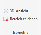 Leere Isometrie mit Platzierungsbereich für die spätere 3D-Ansicht
