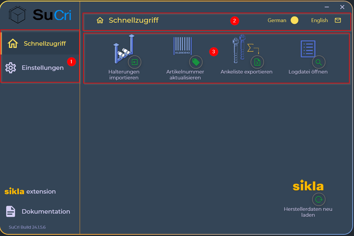 Modul 3 (ADVS) Benutzeroberfläche Gesamtansicht