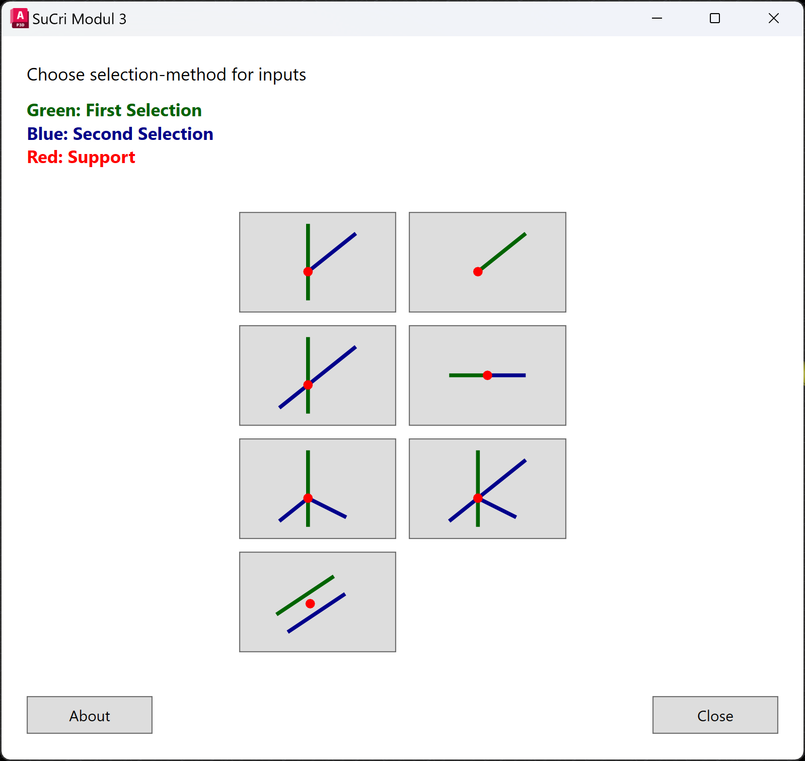 Calling the SuCri function Connections in the ribbon SuCri function Connections on the SuCri tab, Module 3, ribbon
