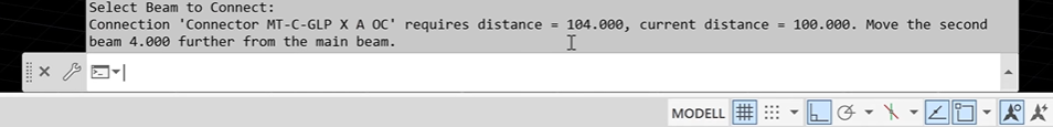 Command line shows the cause of the failure Command line shows the reason why the connection does not work
