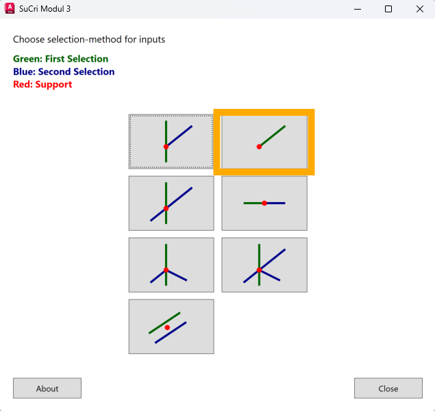 Calling the SuCri function I connection in the Connections function SuCri function I connection in the SuCri tab, Module 3, Connections