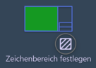 Aufruf der SuCri-Funktion Zeichenbereich festlegen im Menueband SuCri-Funktion Zeichenbereich festlegen in der Registerkarte SuCri, Modul 4, Optionen