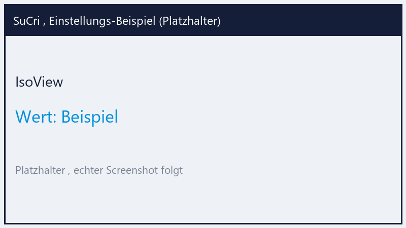 IsoView: Wert Beispiel (Platzhalter)