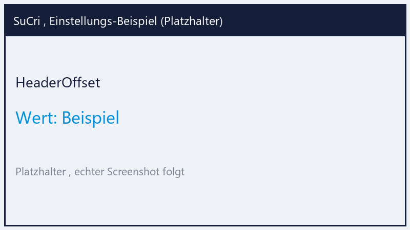HeaderOffset: Value Beispiel (Platzhalter)