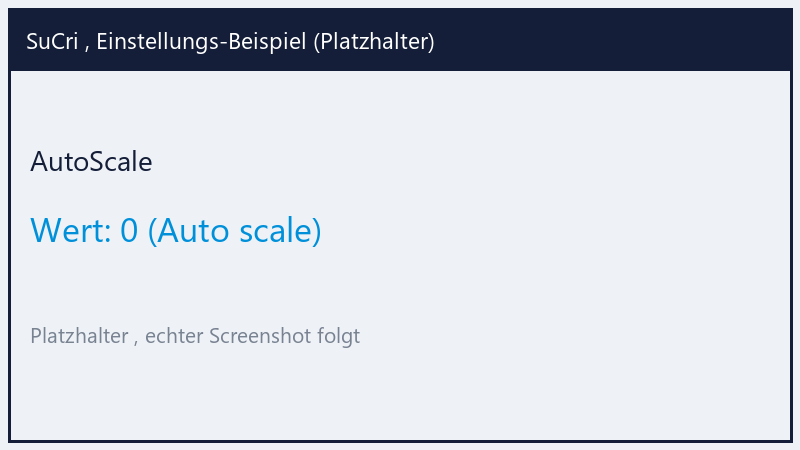 AutoScale: Wert 0 (Platzhalter)