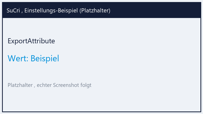 ExportAttribute: Value Beispiel (Platzhalter)