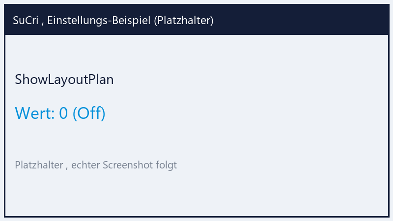 ShowLayoutPlan: Wert 0 (Platzhalter)