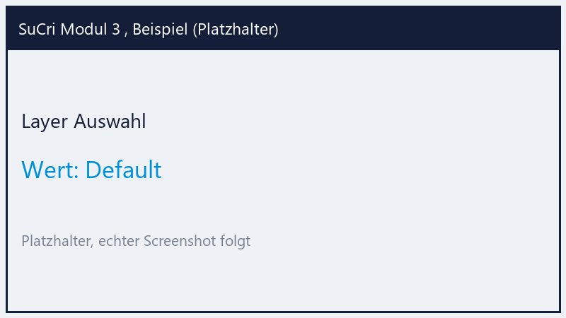 Layer selection, value Default (placeholder)