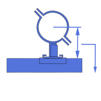 Symbol der Schaltfläche MTO Höhen