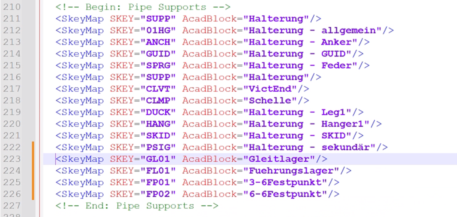 XML Mapping bearbeiten