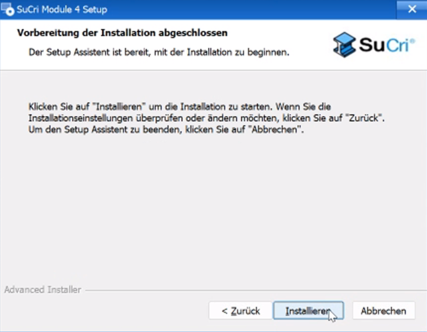 Installation durchführen